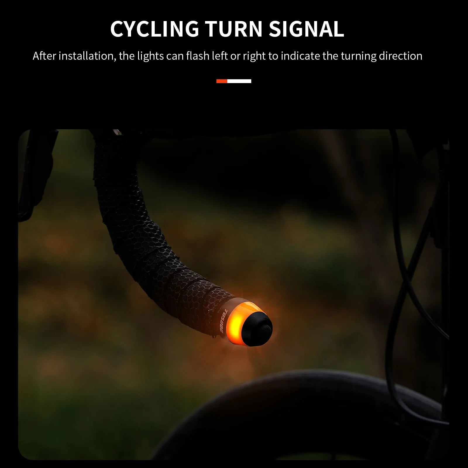 TOSUOD Bicycle Light Plug Light LED Intelligent Turn Signal Warning Light Mountain Handle Blockage Handle Bicycle Light