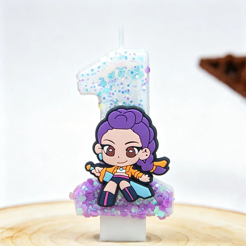 Creative Birthday Cake Cartoon Characters Holiday Decorations Cake Party Digital Candles