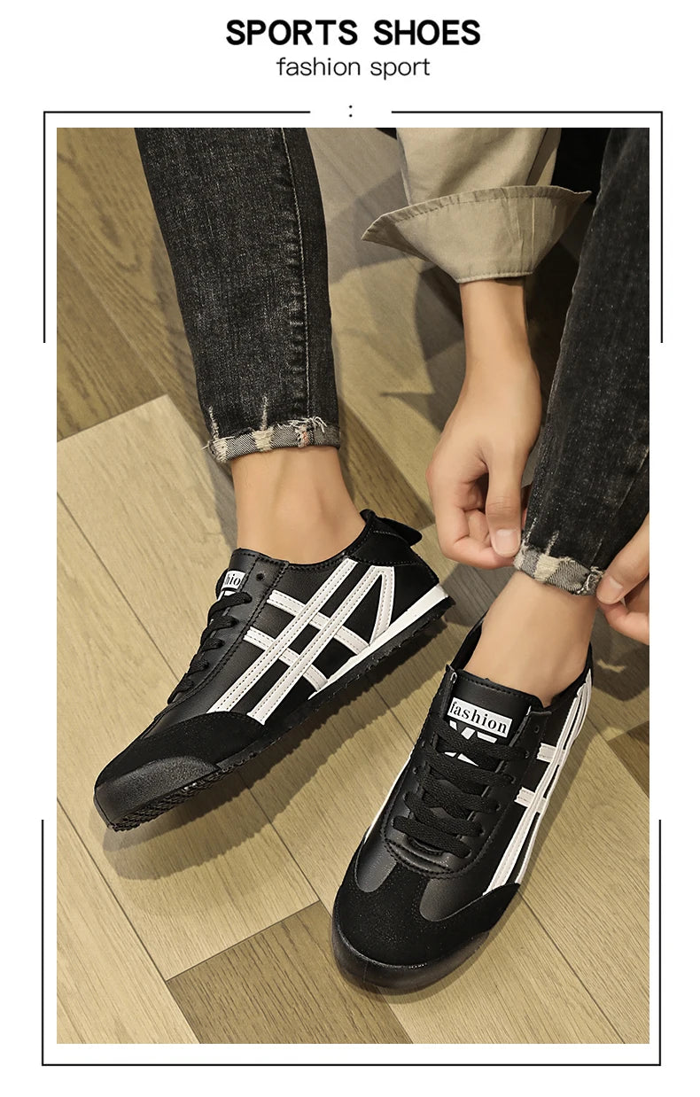 Fashion Couple Canvas Shoes Classic Design Green Leather Casual Shoes For Men Trendy Low-cut Lightweight Original Men's Sneakers