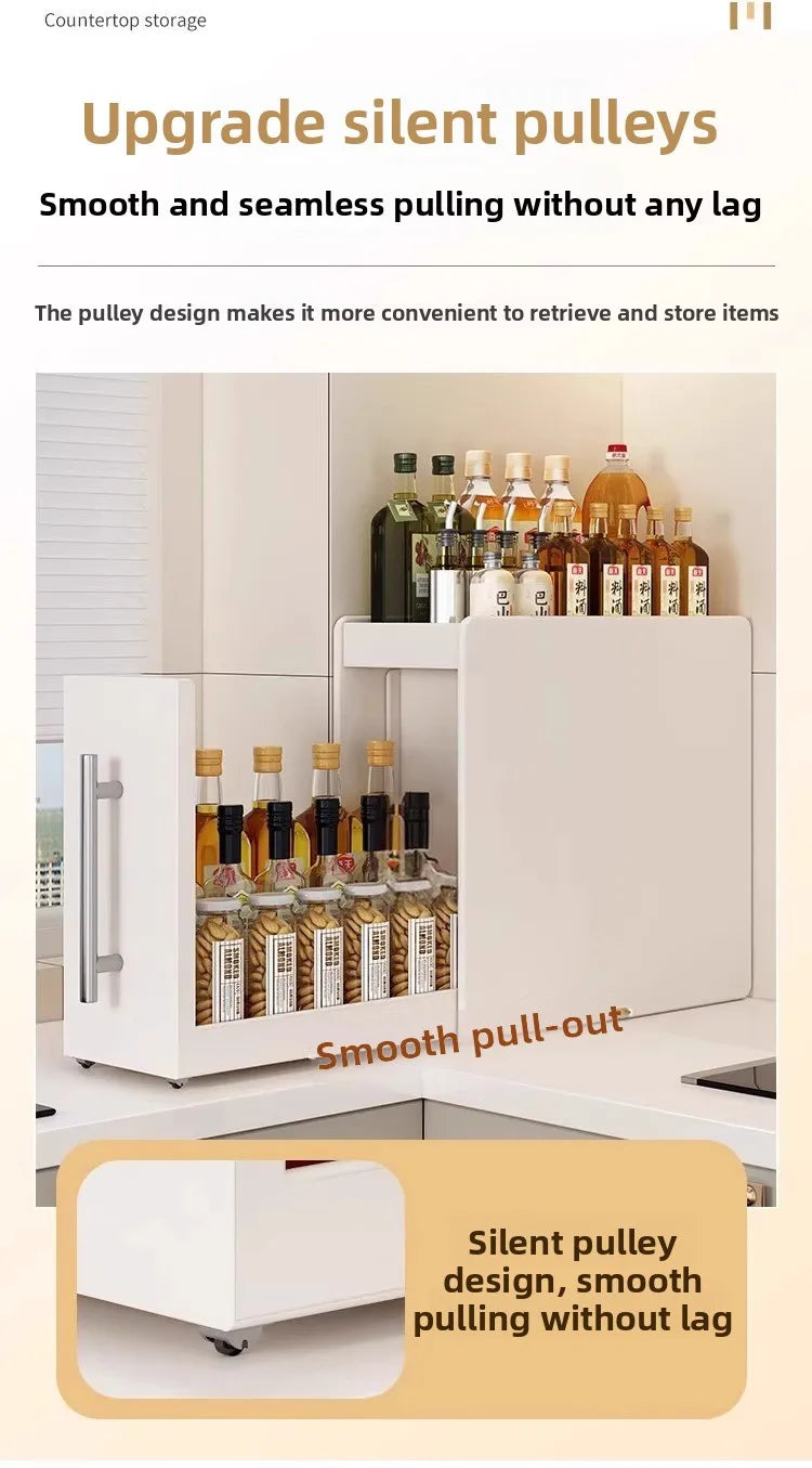 Kitchen Spice Rack Organizer Countertop Storage Shelf for Spices Seasonings No Assembly Required Available with Or Without Hooks
