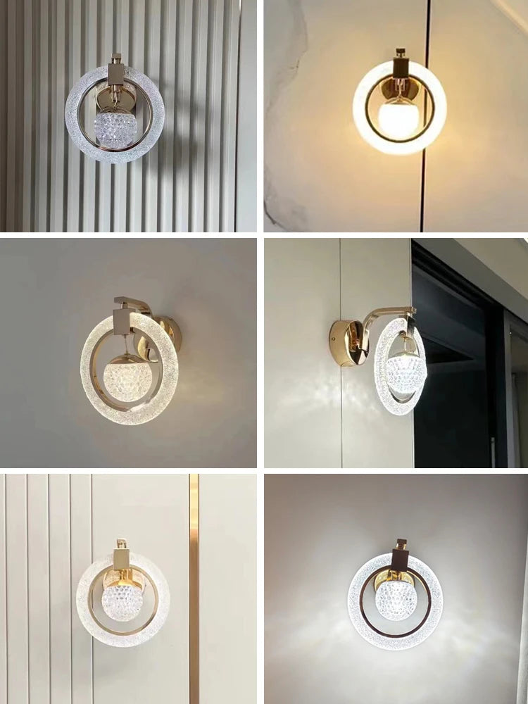 Light Luxury Led Wall Lamp Home Decoration Bedroom Bedside Lamp Living Room Hotel Dining Room Background Staircase Wall Lamp