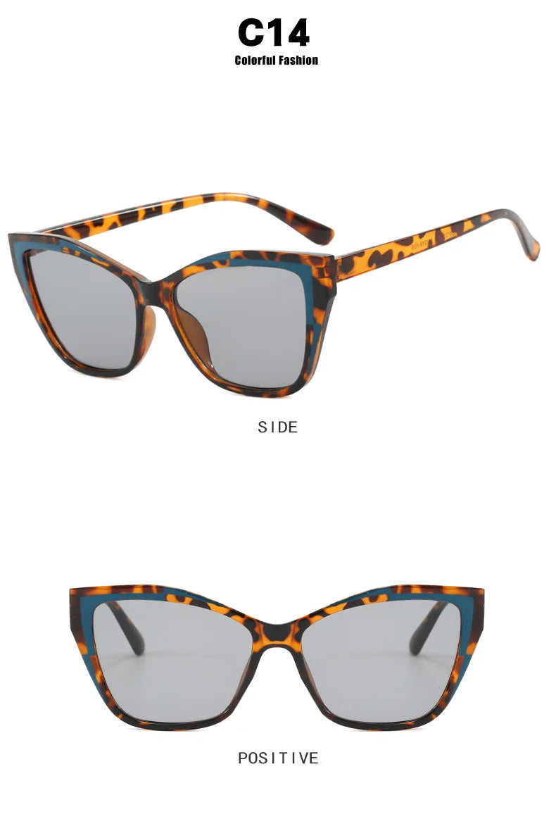 Fashion 2025 Trendy Big Cat Eye Optical Women's Glasses Designer Brand Men Computer Gaming Eye Protection Spectacle Lentes Оч