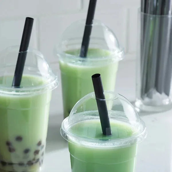 100/400pcs Big Black Straws for Drinks Big Milkshake Straws  Drinking  Bubble Tea Straw   Party and Wedding Accessories