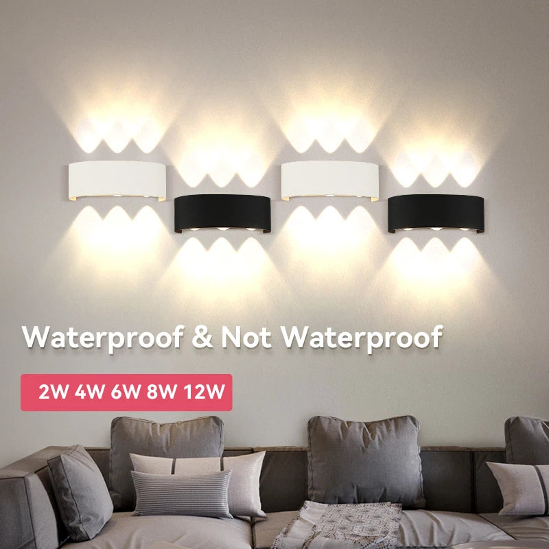 LED Wall Lamp 4/6/8/10W Led Wall Sconce Light IP65 Waterproof Outdoor Indoor Lighting A85-265V Bedroom Interior Lights Decor