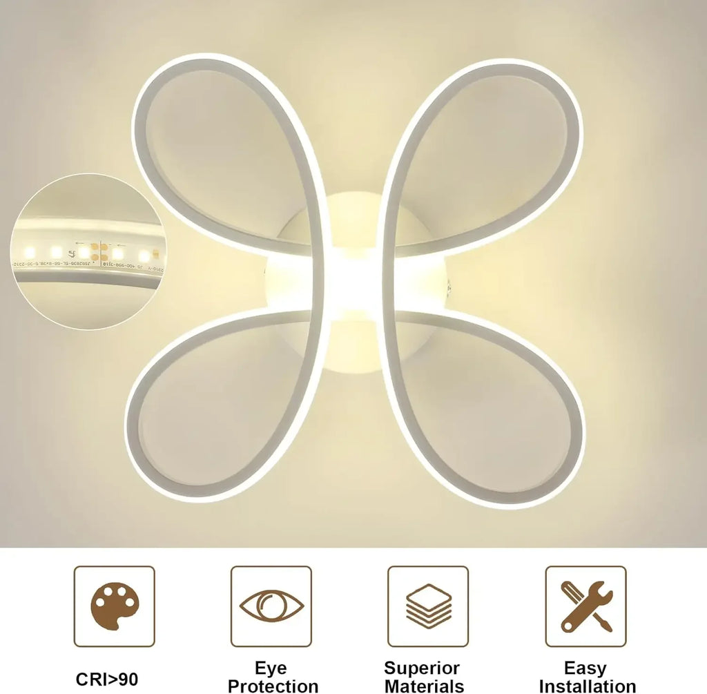 Modern LED Ceiling Light, 27cm Ceiling Lamp, LED Ceiling Light Fixture for Bedroom Living Room, Dining Room Kitchen
