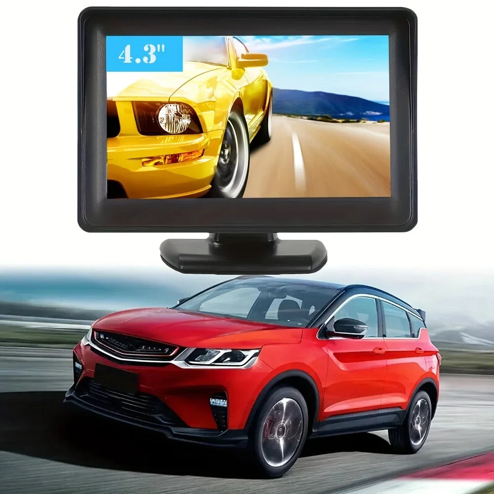 Car Monitor Camera 4.3-inch Display HD Reversing Rearview Camera Car Reversing Kit For Car Pickup Universal