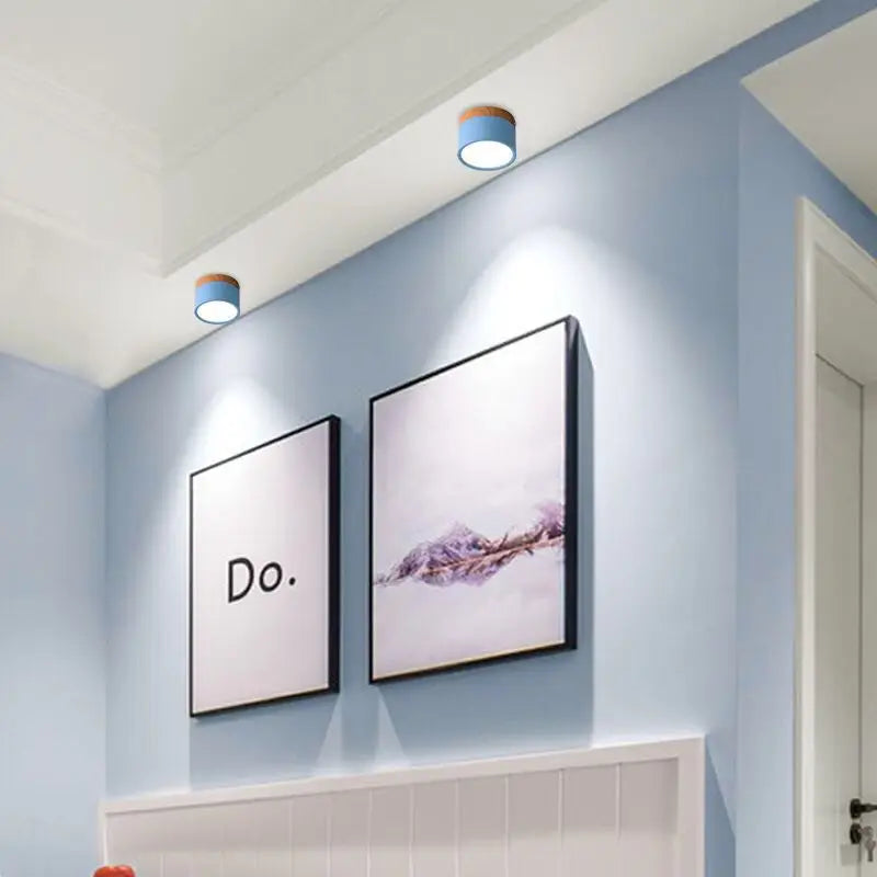 Led Ceiling Downlight Dimmable Surface Mounted Ceiling Lamp Wood Modern Light Spotlight Bedroom Living Room Homekit Bbulb AC220V