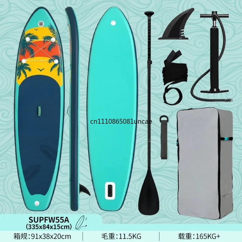 Inflatable Stand Up Paddle Board SUP Beginner Water Surfing Skid Board Outdoor Water Sports Equipment
