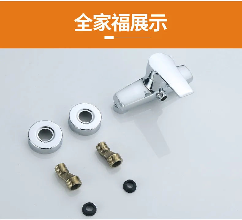 Brass Shower Faucet Mixer Valve Set with Shower Head and Hidden Switch for Bathroom Hot and Cold Water Tap  Bath