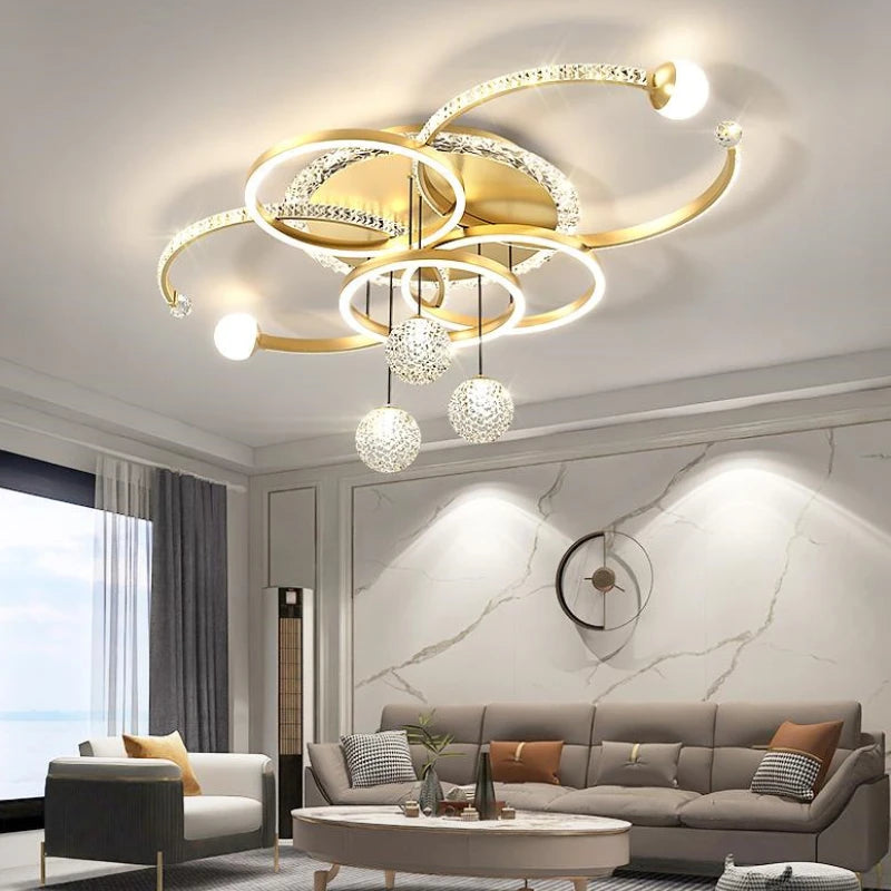 Modern Light Luxury Master Bedroom Pendant Lamp LED Creative Restaurant Lamp Villa Bedroom Interior Decoration Lighting Fixtures