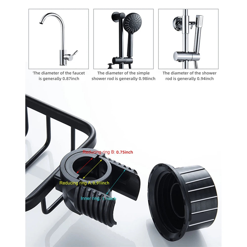 Bathroom Shower Rack Storage Rack Perforated Shower Storage Sponge Unidirectional Drainage Storage Rack Household And Household
