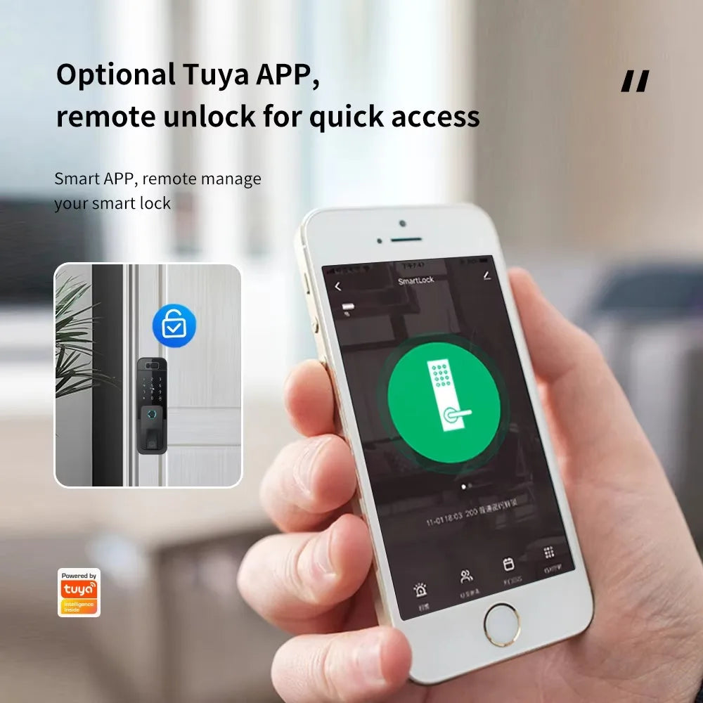Waterproof 3D Face Recognition Outdoor Gate Fingerprint Lock Tuya WiFI App Passcode Rfid Card Keyless Electronic Smart Door Lock