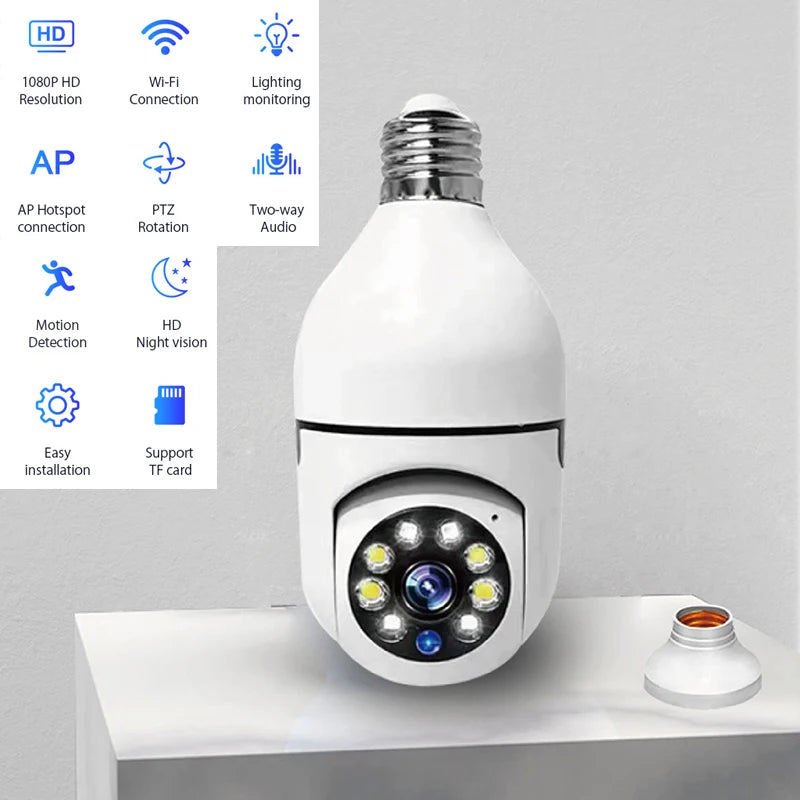 Security Camera 4K FullHD WiFi Surveillance With Motion Detection Infrared Night Vision Security Cam