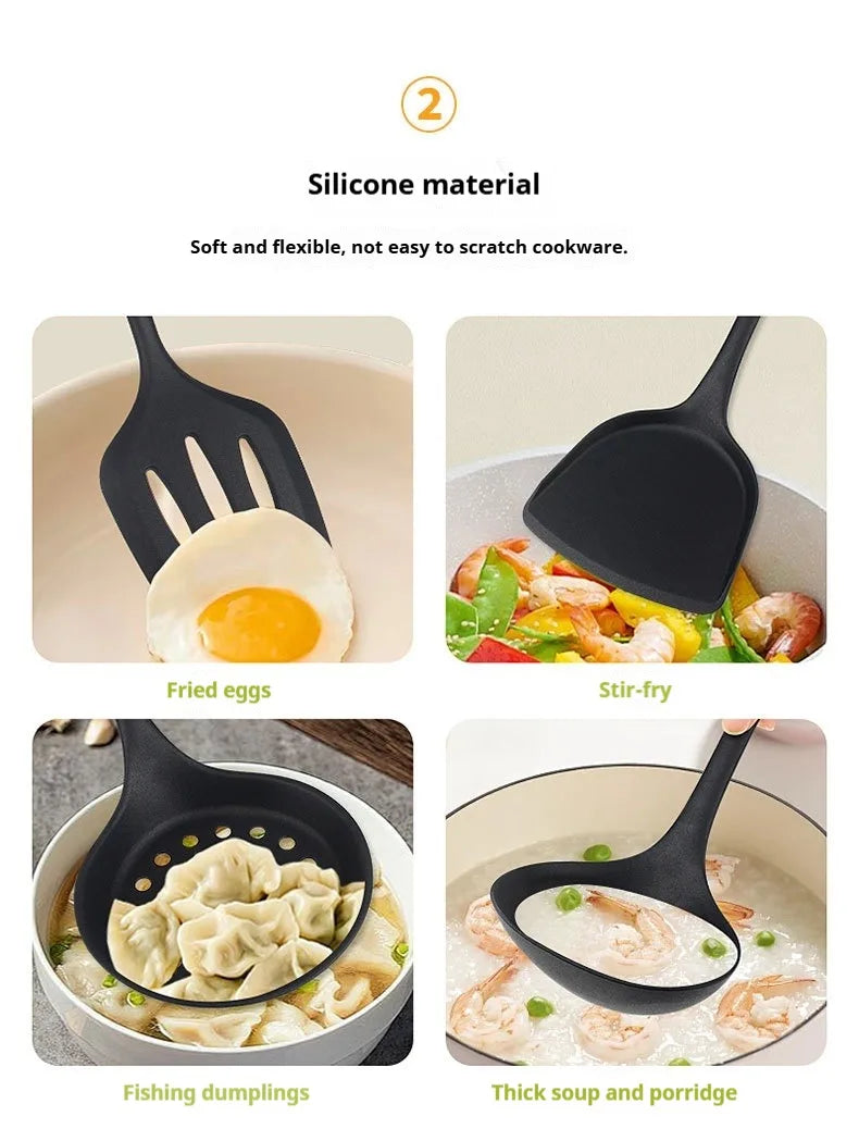 1/4/8Pcs Silicone Cooking Utensils Set, Kitchen Utensils Set for Non-stick Cookware, Dishwasher Safe Kitchen Gadgets Tools
