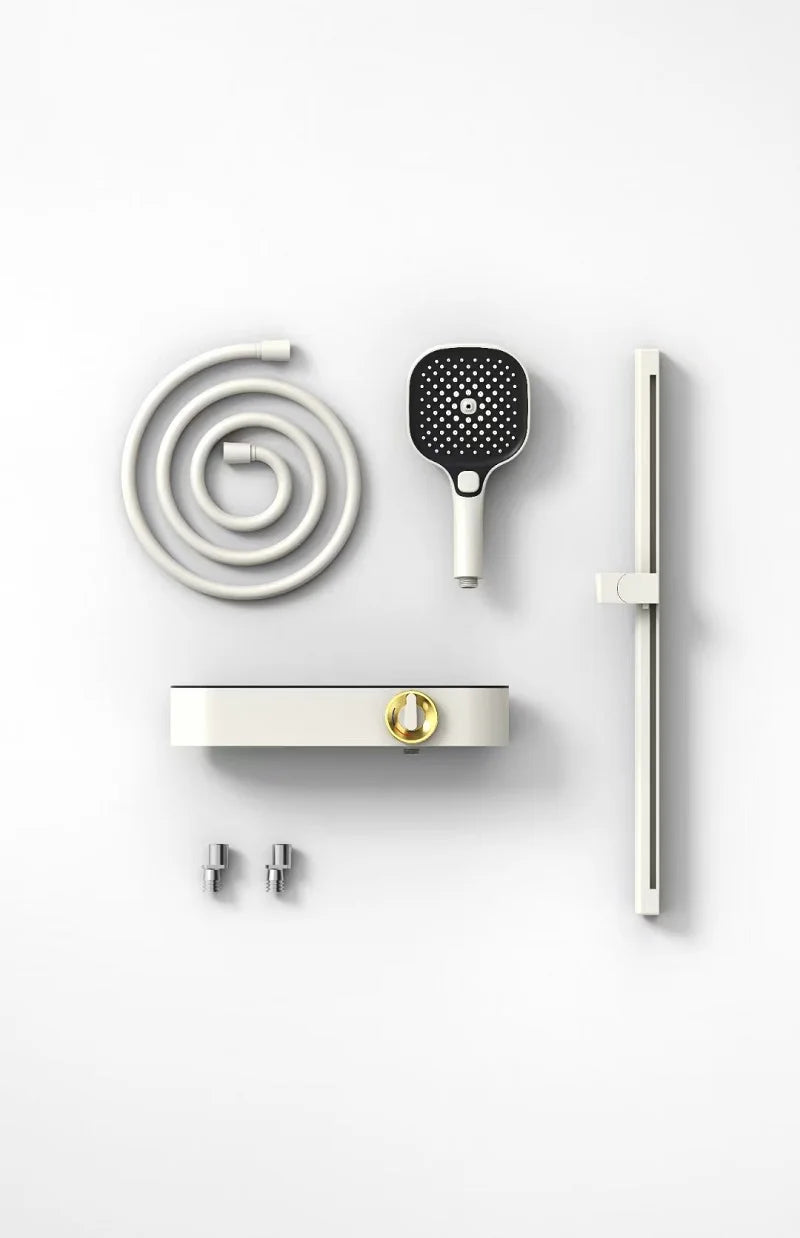Luxury Modern Brass Bathroom shower faucet set Hot Cold water shower set Rainfall Waterfall 3 mode Shower faucet Wall Mounted