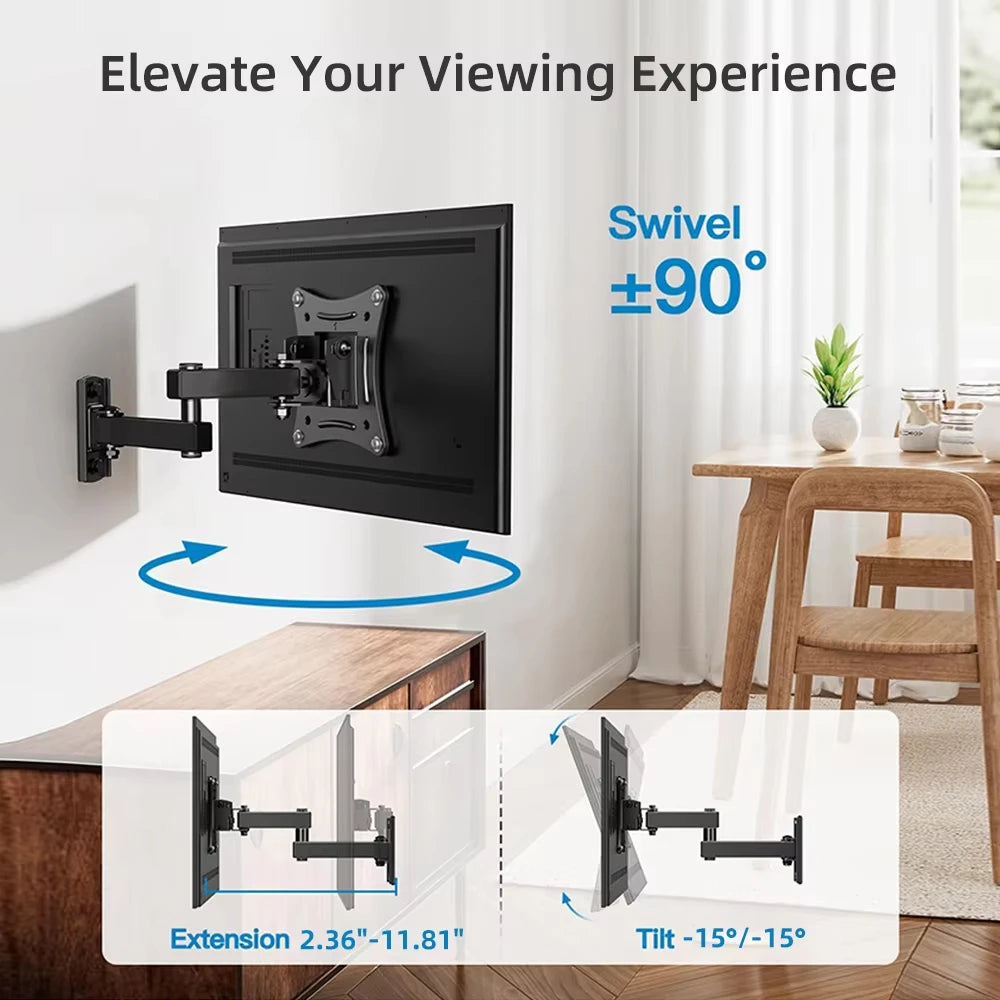 New TV Monitor TV Mounts LCD LED Monitor Wall Mount Bracket Adjustable TV Screen Holder TV Frame Support For 10-32 Inches TV