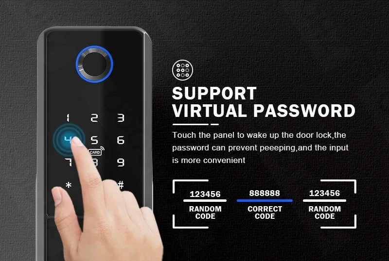 Tuya WIFI Smart Door Lock Double Side Fingerprint Lock Waterproof Outdoor Gate Passcode/IC Card /Key/Fingerprint/APP Unlock