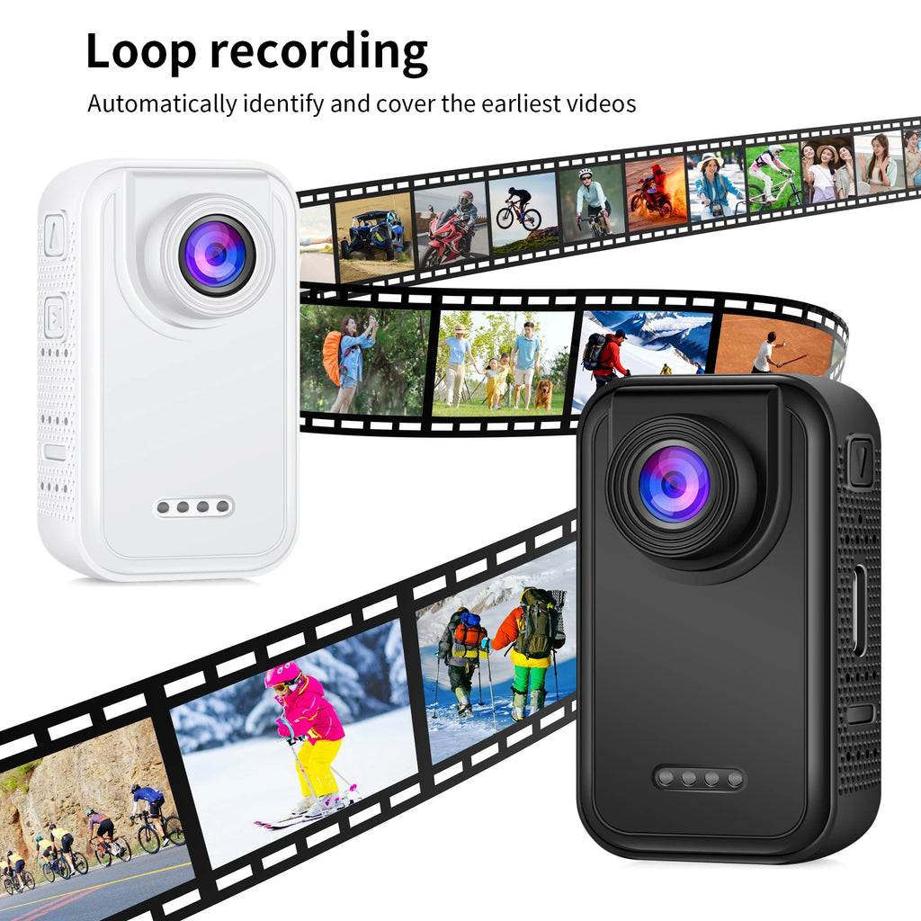 1080p HD thumb camera, one-click quick shot, portable 2K compact HD recorder, cycling, mountaineering, outdoor sports camera