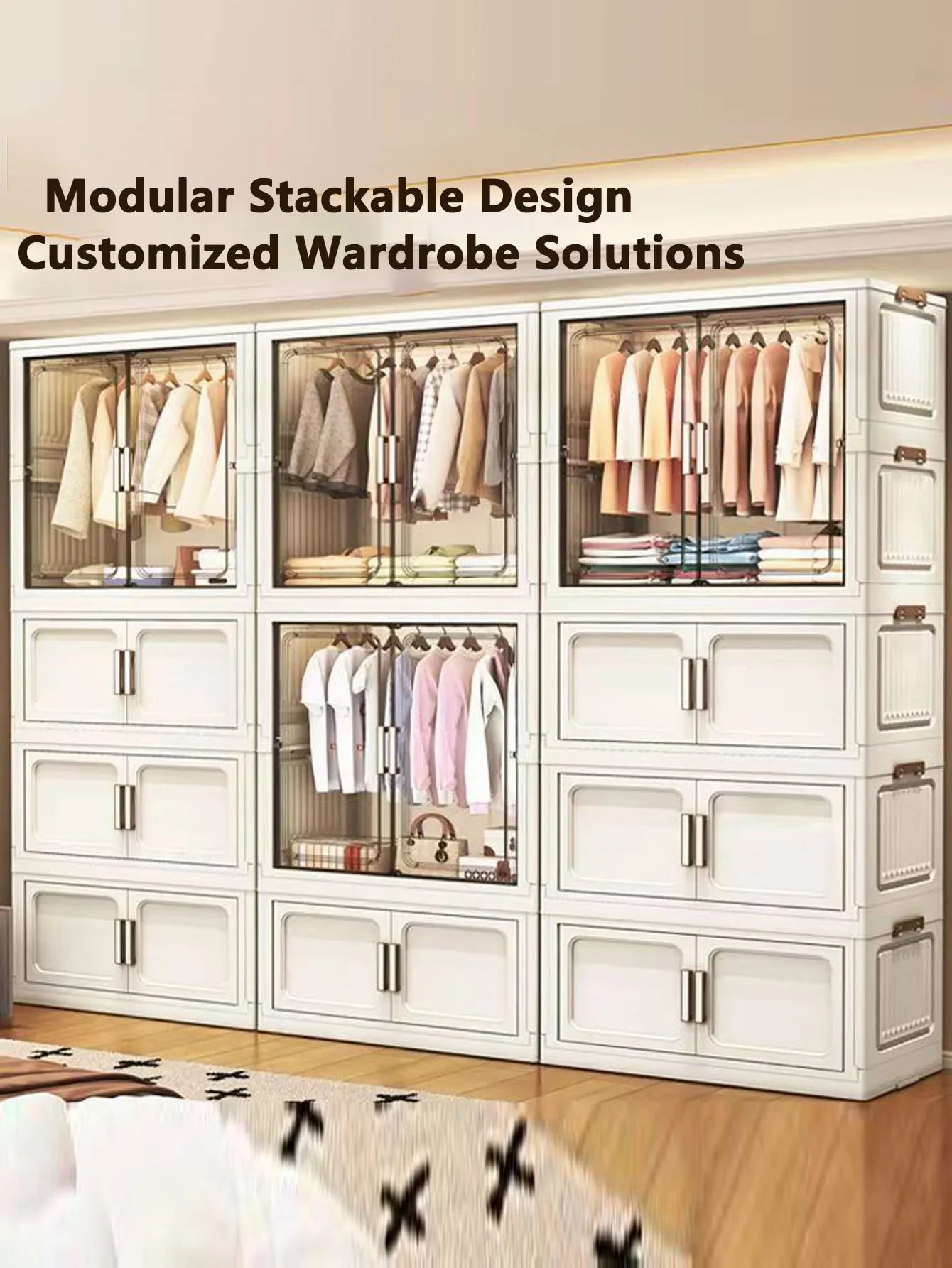 Folding Storage Cabinet Wall Mounted Foldable Locker Compact Organizer for Home Office Space Saving Design