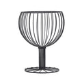 Wine Glass Decor Fruit Basket Wire Basket Snacks Candy Storage Fruit Container Basket Wine Glass Cork Holder