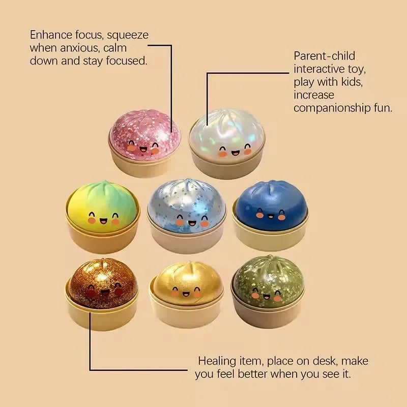 Viral Dumpling Squishy ULTRA RARE Gold Glitter Hidden Edition Dumpling Squishies Squishy Dumpling Slow Rise Stress Relief Soft.