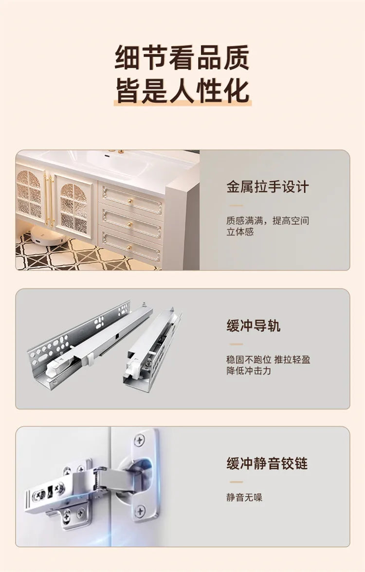 Storage Drawers Bathroom Cabinet Interior Dividers Mirror White Bathroom Cabinet Shelving Modern Badkamer Meubel Accessories