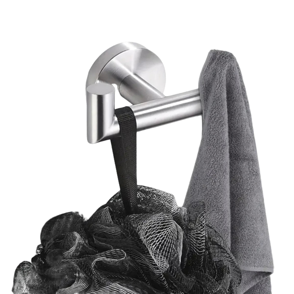 1Pcs or 2Pcs 304 Stainless Steel Bathroom Double Towel Hook Bathroom Creative Wall Metal Hook Door Back Wall Clothes Hook Waterproof Wall Hook - for Bathroom Bath Balls, Brush and Bedroom Jacket, Hat, Towel, Robe Hook Rack -