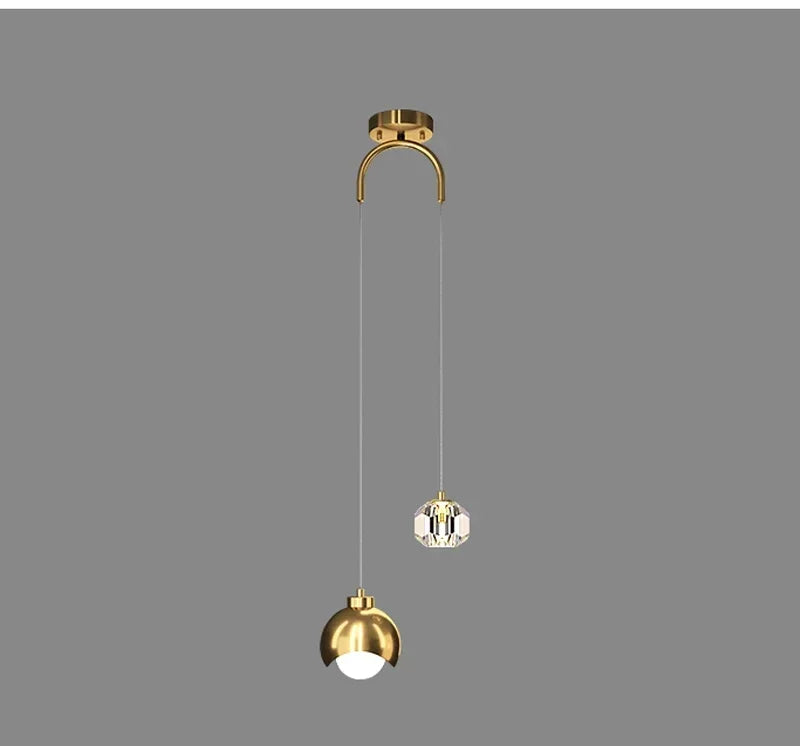 Modern Led Pendant Lights For Bedroom Creative Home Decor Haning Lamp Luxury Dining Room Lighting Gold / Black Crystal Fixtures