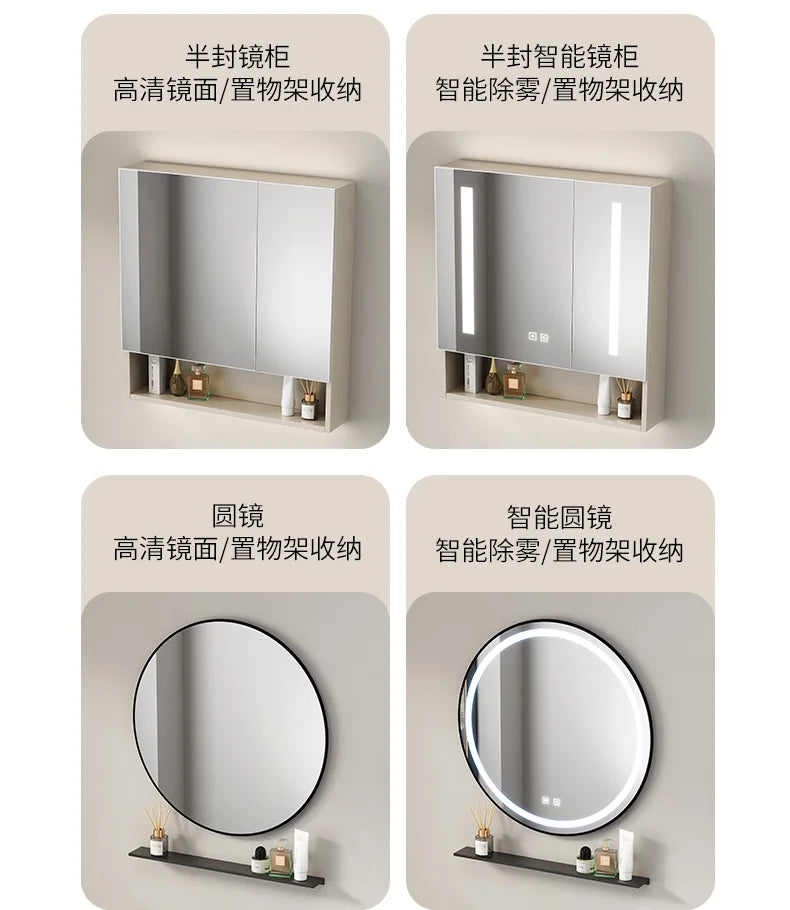 Wall Basin Bathroom Cabinet Set Sink Mirrors Shelves Bathroom Cabinets Storage Organizer Mobile Bagno House Accessories