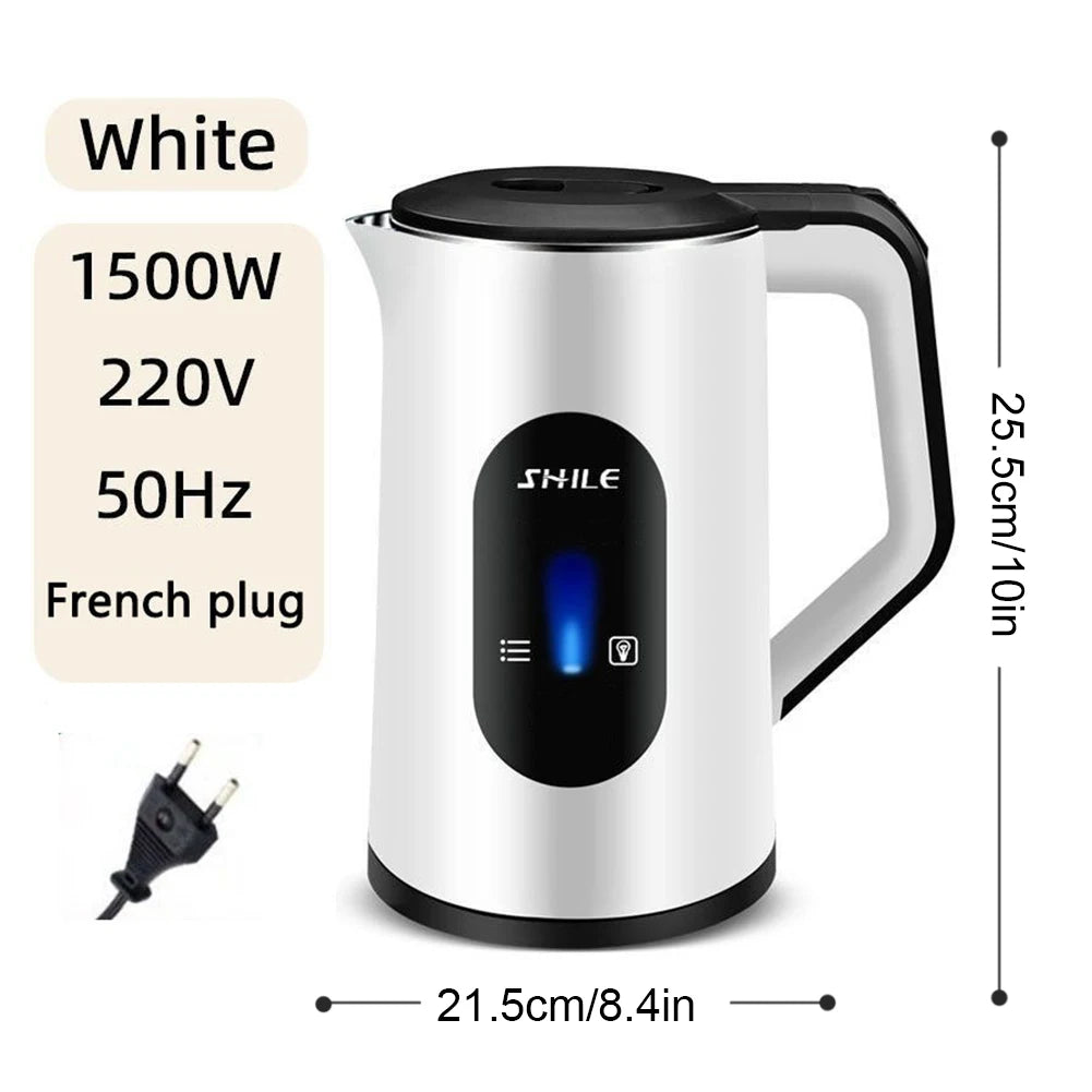 3L Stainless Steel Electric Large Tea Kettle 1500W Fast Boil Hot Water Boiler Multifunctional Tea Pot for Making Tea and Coffee