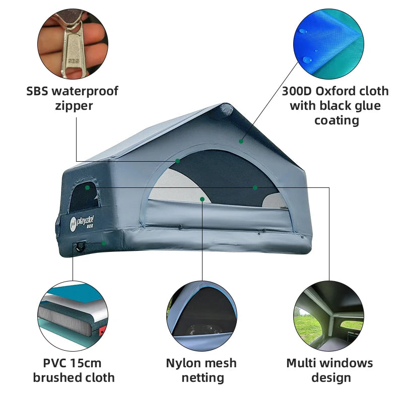Tent Glamping Tent  Portable Glamping Outdoor Tents Rooftop 4x4 Camping Suv Car Portable Inflatable Roof Top