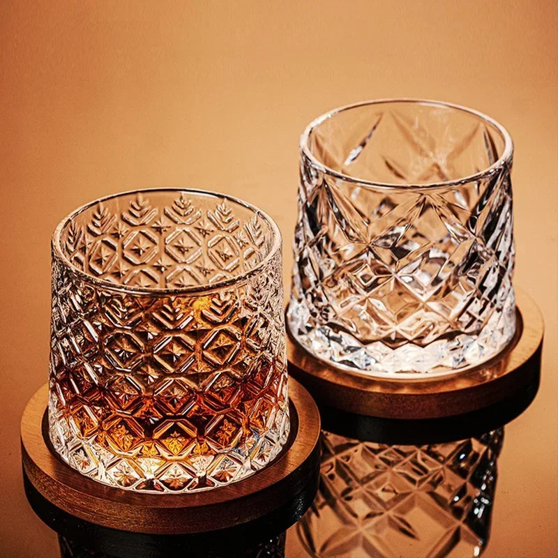 Whiskey Glass Foreign Wine Glass Household Crystal Classical Tumbler Decompression Glass Beer Glass