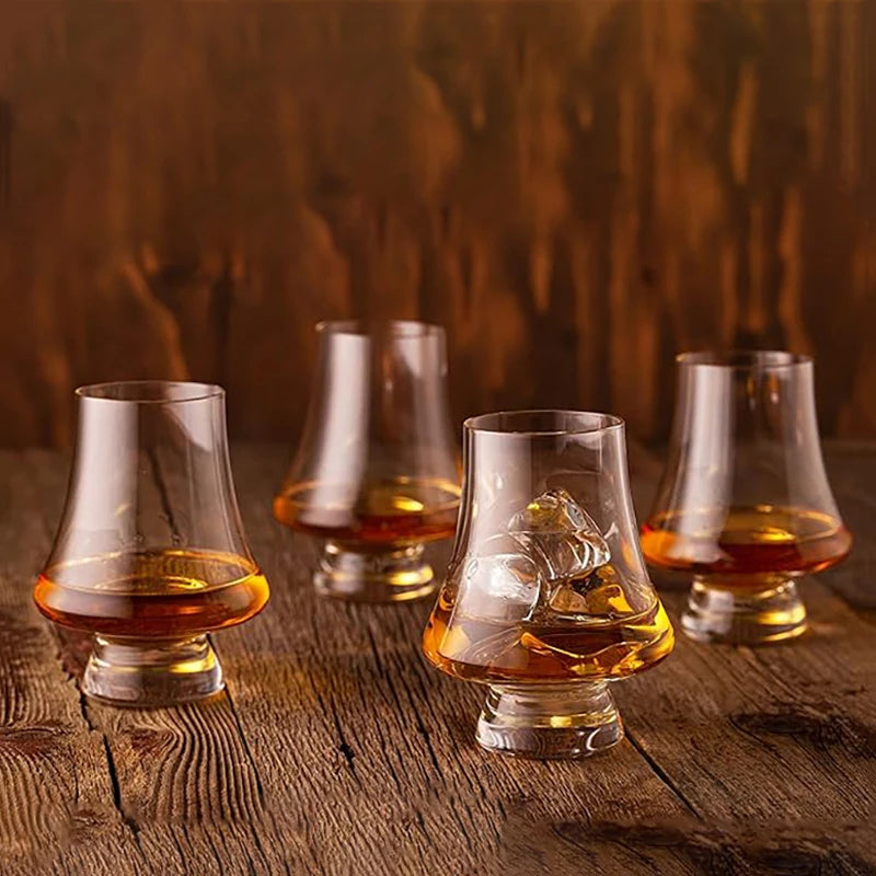 2/4pcs Tasting Glasses Set Of 250ml Lead-free Crystal Glass Whiskey Cup Smelling Wine Glasses Cocktail Glasses Bar Restaurant