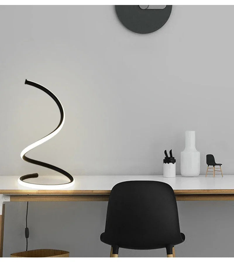 Modern Led Table Lamps Art Acrylic Metal Reading Desk Lamps Bedroom  Bedside  Living Room Study Decorative US/EU Night Lights