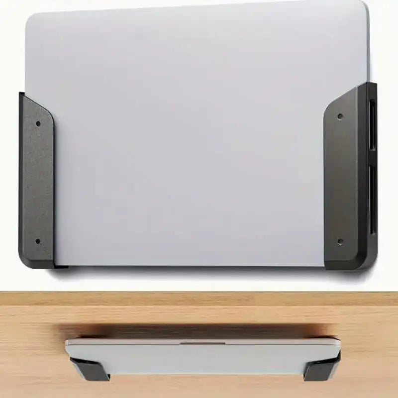 Wall Mounted Under Desk Laptop Stand Practical Laptop Stand Portable Laptop Storage Stand Vertical Desktop Storage Tool