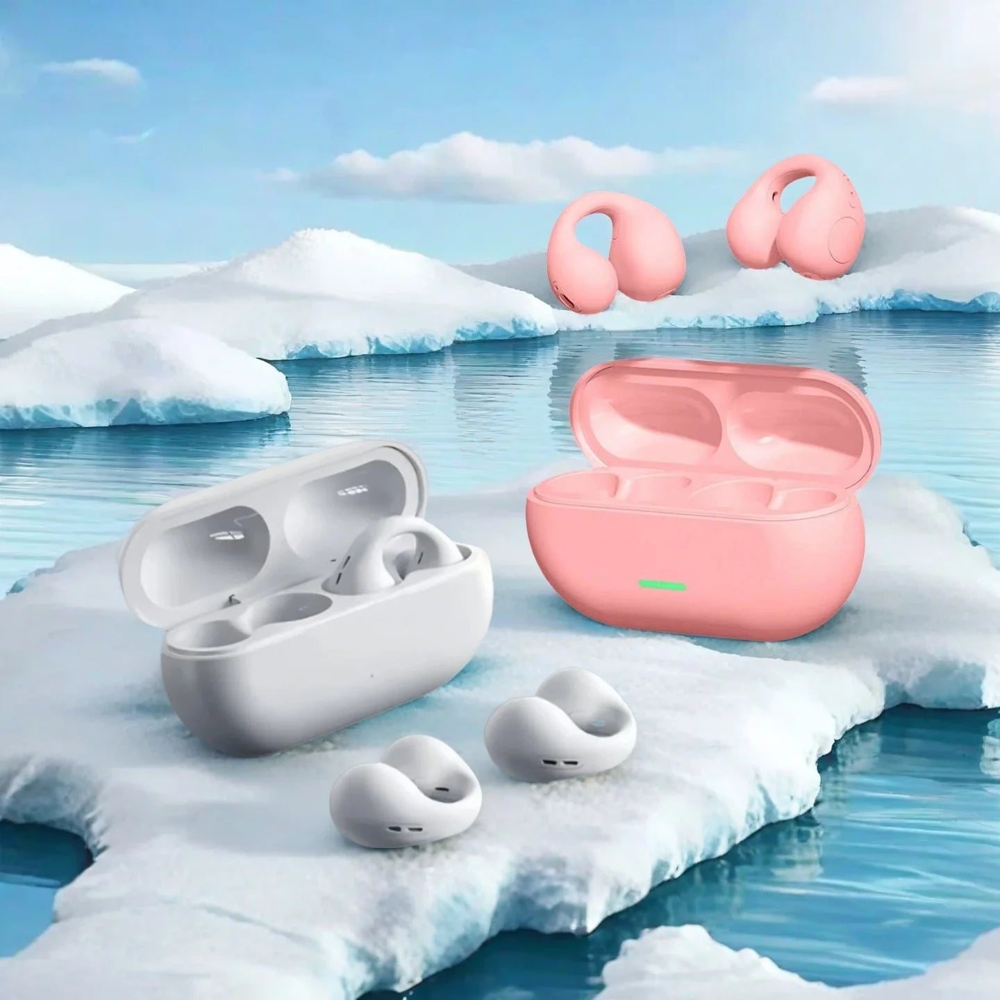 New Ear Clip Wireless Bluetooth V5.3 Headphones HIFI Stereo Music Game Noise Cancelling Earphone Sport Earbuds