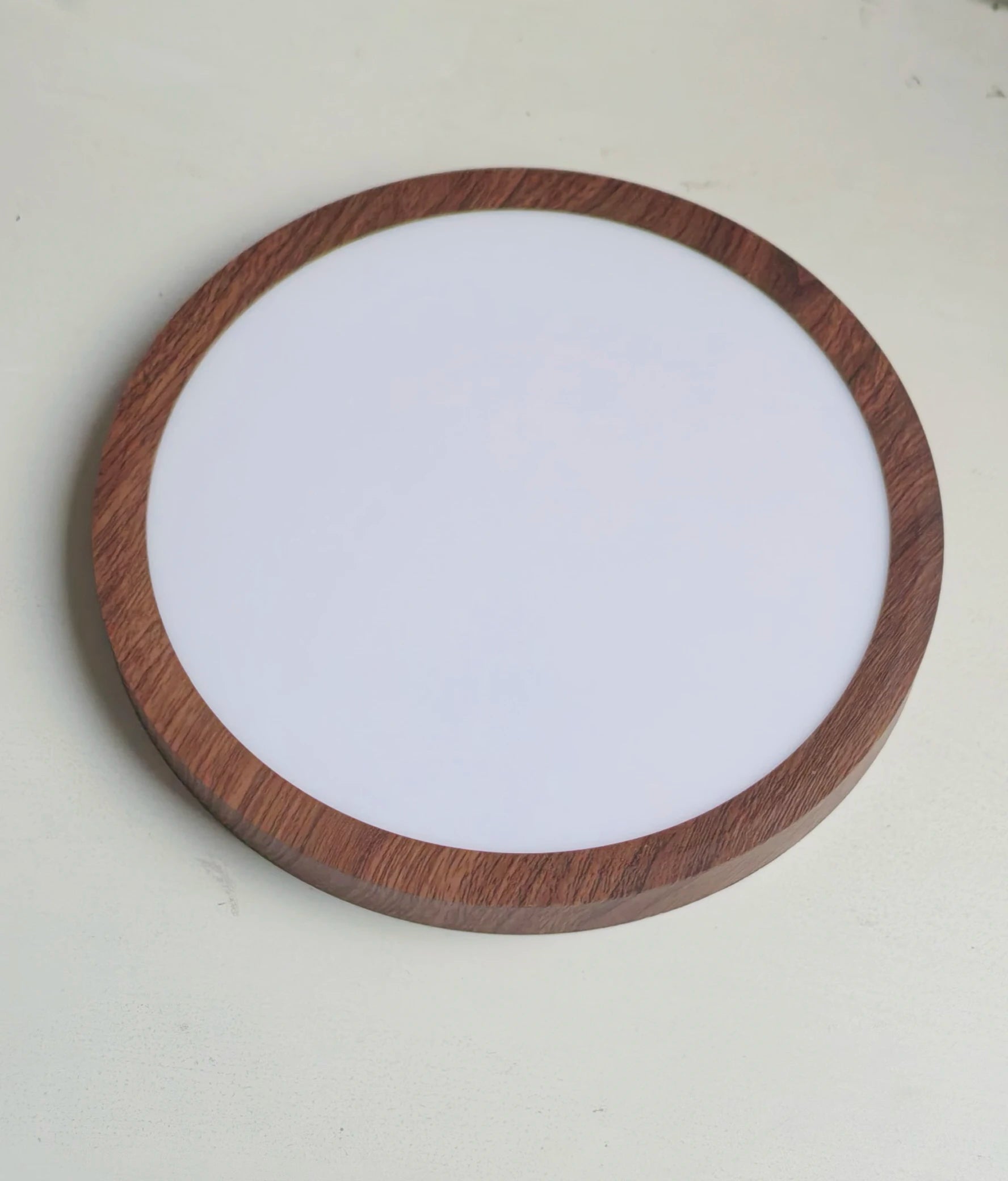 Modern Wood Grain LED Ceiling Light Ultra-Thin Walnut Wood Ceiling Lamp Bedroom Bathroom Living Room Kitchen Home Decor Lighting