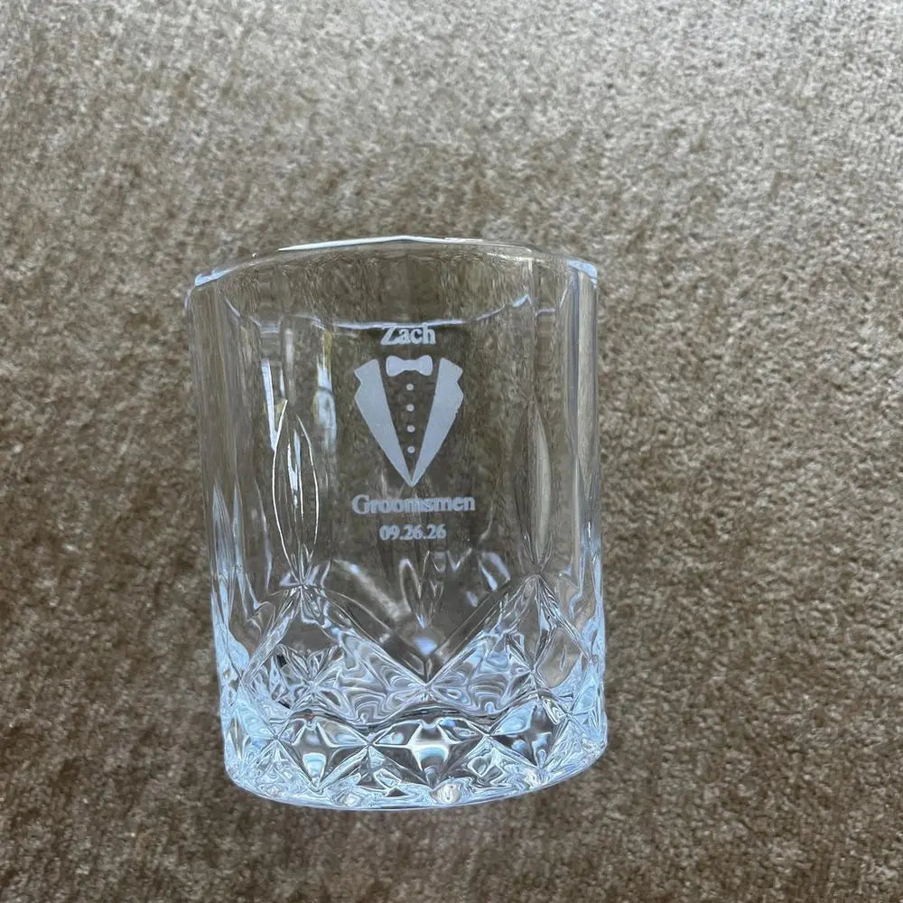 Custom Groomsmen Gift 11oz/300ml Whiskey Glass Best Man Gift Wedding Shot Glasses Bar Glasses Father Day Gift Ideal for Him