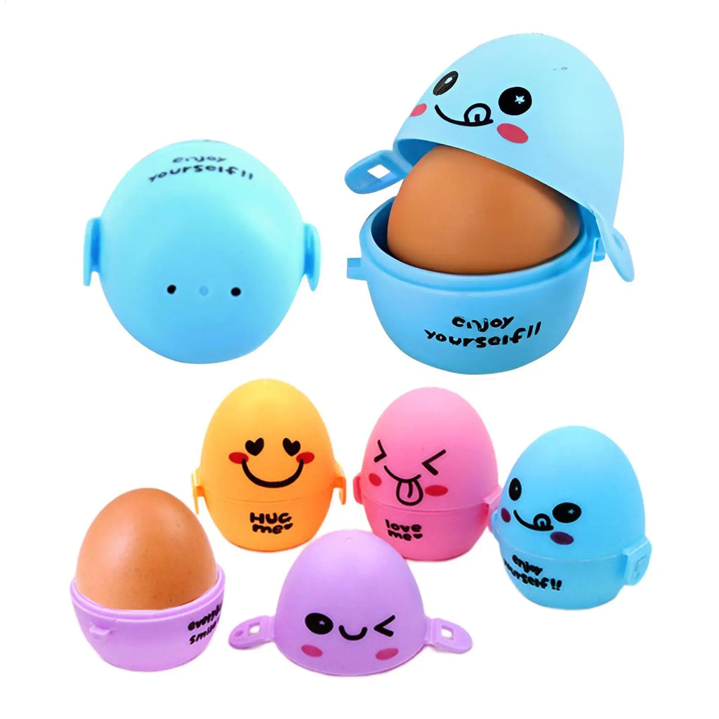 1pc Portable Egg Container Cartoon Storage Box Egg Protection Cover Kitchen Gadgets for Picnic Outdoor Travel Barbecues Home