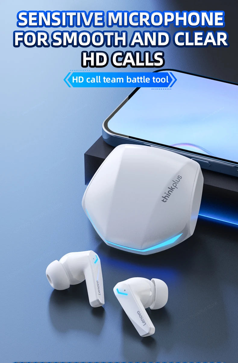 Choice Lenovo GM2 Pro TWS Wireless Bluetooth Headset Touch Control Mic Earbuds Headphones Noise Cancelling Air Pro Earphones