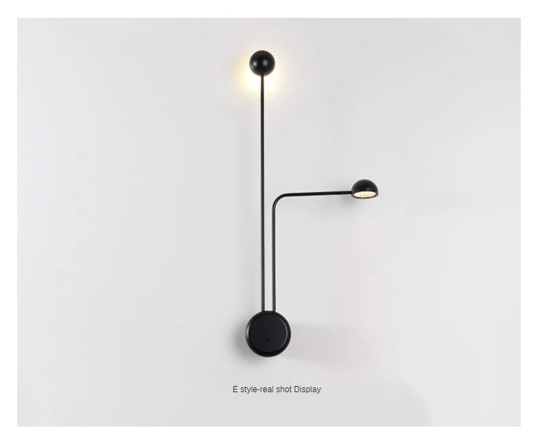 Postmodern Wall Lamp Iron Line Lamp Modern minimalist wall light Bedroom  Background Wall Restaurant Bar wall metal decor light