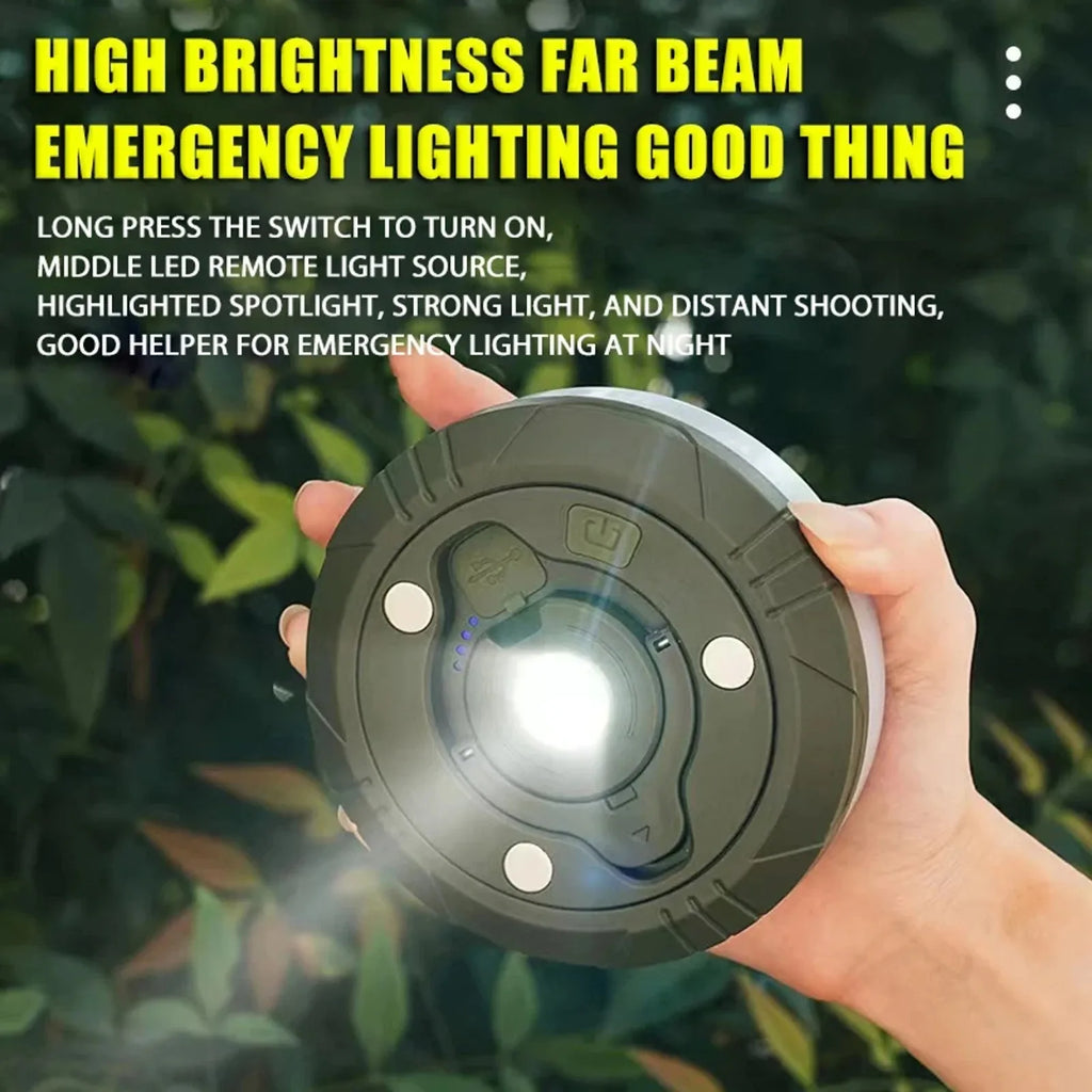 Camping String Lights 2 in1 Outdoor Waterproof Portable Stowable String Light with Lighting Modes USB Camping Lights for Hiking