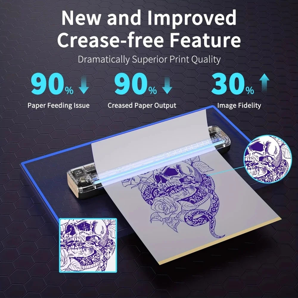 Professional Tattoo Transfer Machine For Ios/Android/Pc Thermal Printing Free Printing Paper Professional Beginner