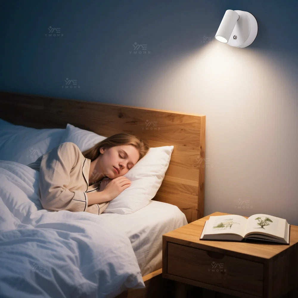 Dual Intelligent Control LED Light Magnetic USB Rechargeable Wall Lights Spotlight Stepless Dimmable Corridor Lamp Bedside Lamp