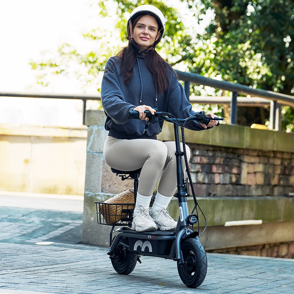 iScooter F2 Electric Scooter 500W Foldable Scooter 7.8Ah Electric Kick Scooter 30km Range 30km/h E-Scooter With Basket Daily