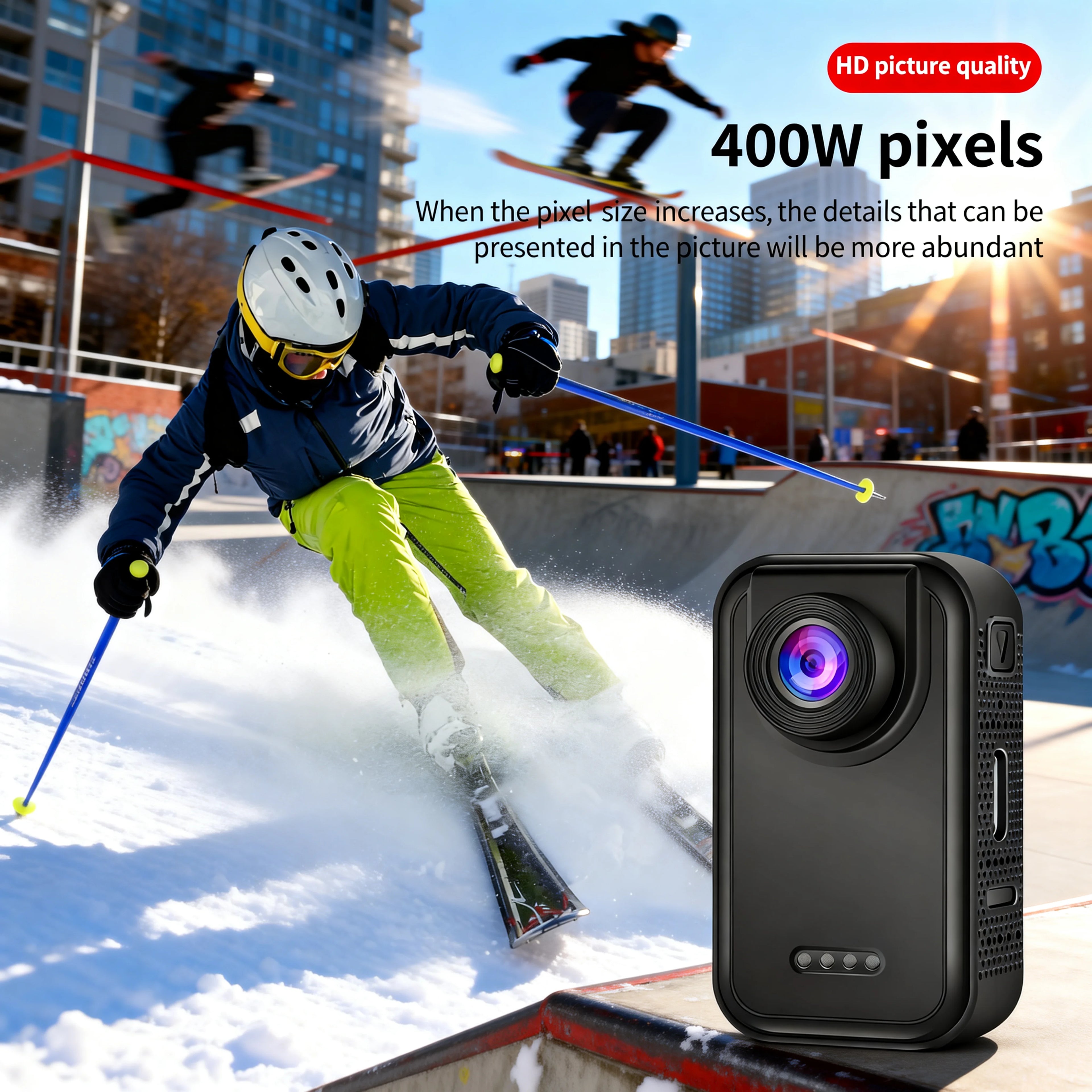 1080p HD thumb camera, one-click quick shot, portable 2K compact HD recorder, cycling, mountaineering, outdoor sports camera