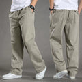 Men's Youth Casual Work Outdoor Hiking Straight Mid Waist Street Style Cargo Pants