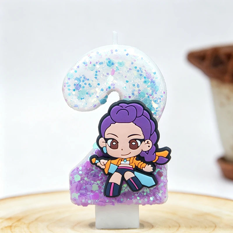 Creative Birthday Cake Cartoon Characters Holiday Decorations Cake Party Digital Candles