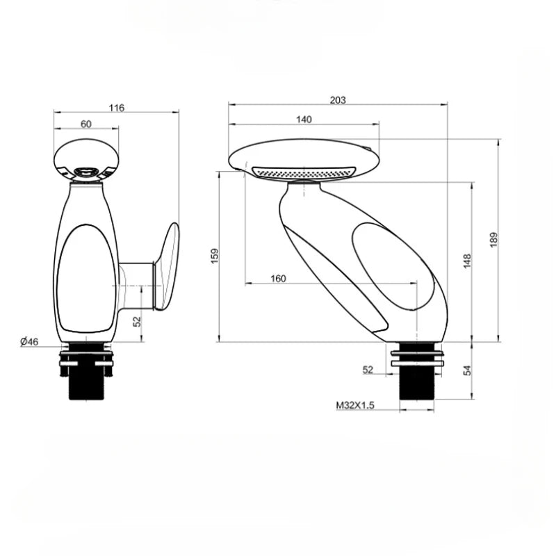 Modern Basin Faucet with Four Water Flow Options, Hot and Cold Water Mixer, Bathroom Sink Tap Faucet