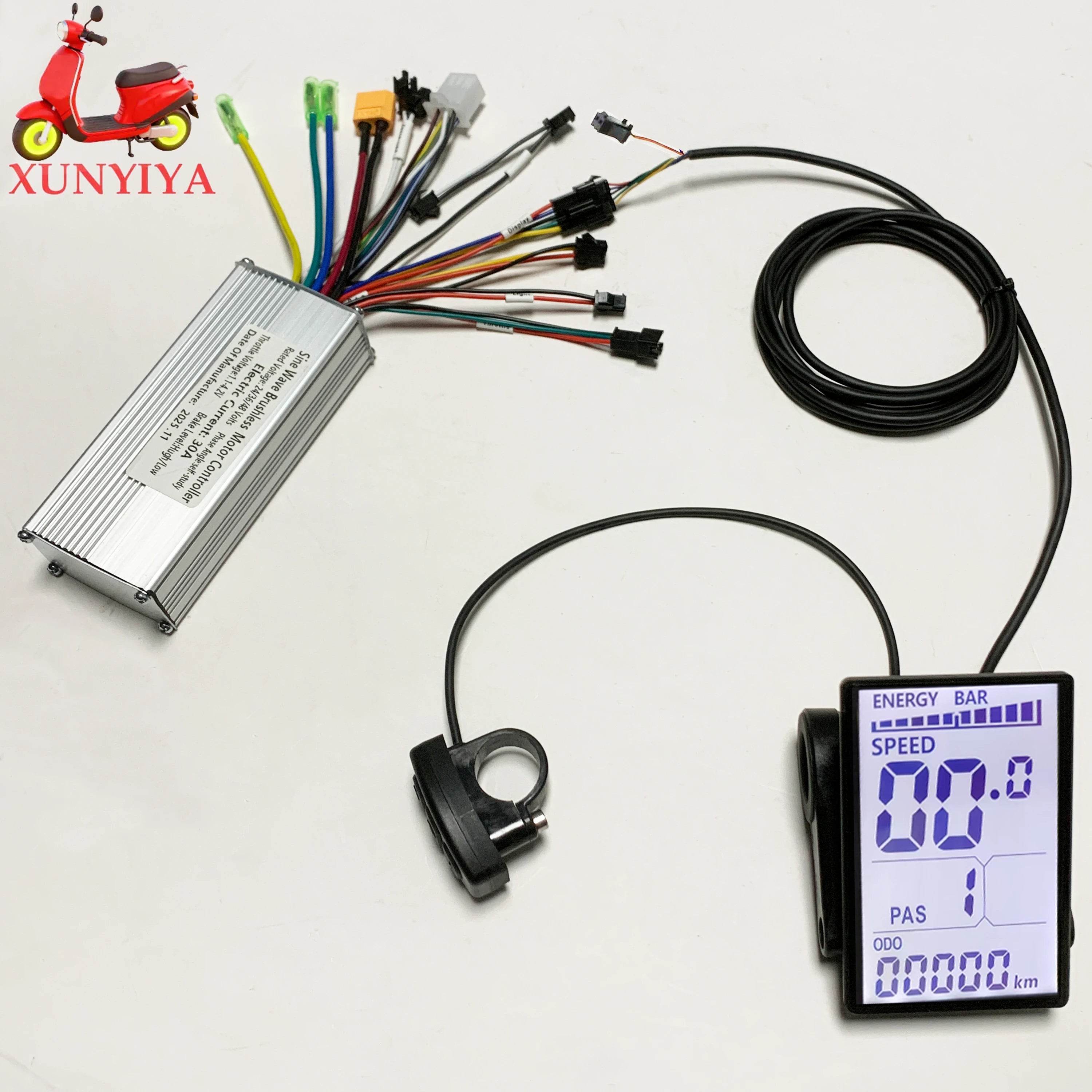 24V 36V 48V 30A 1000W Lithium Battery Controller with M5 LCD display Kit for Communication Protocol UART No.2 E-Scooter repair